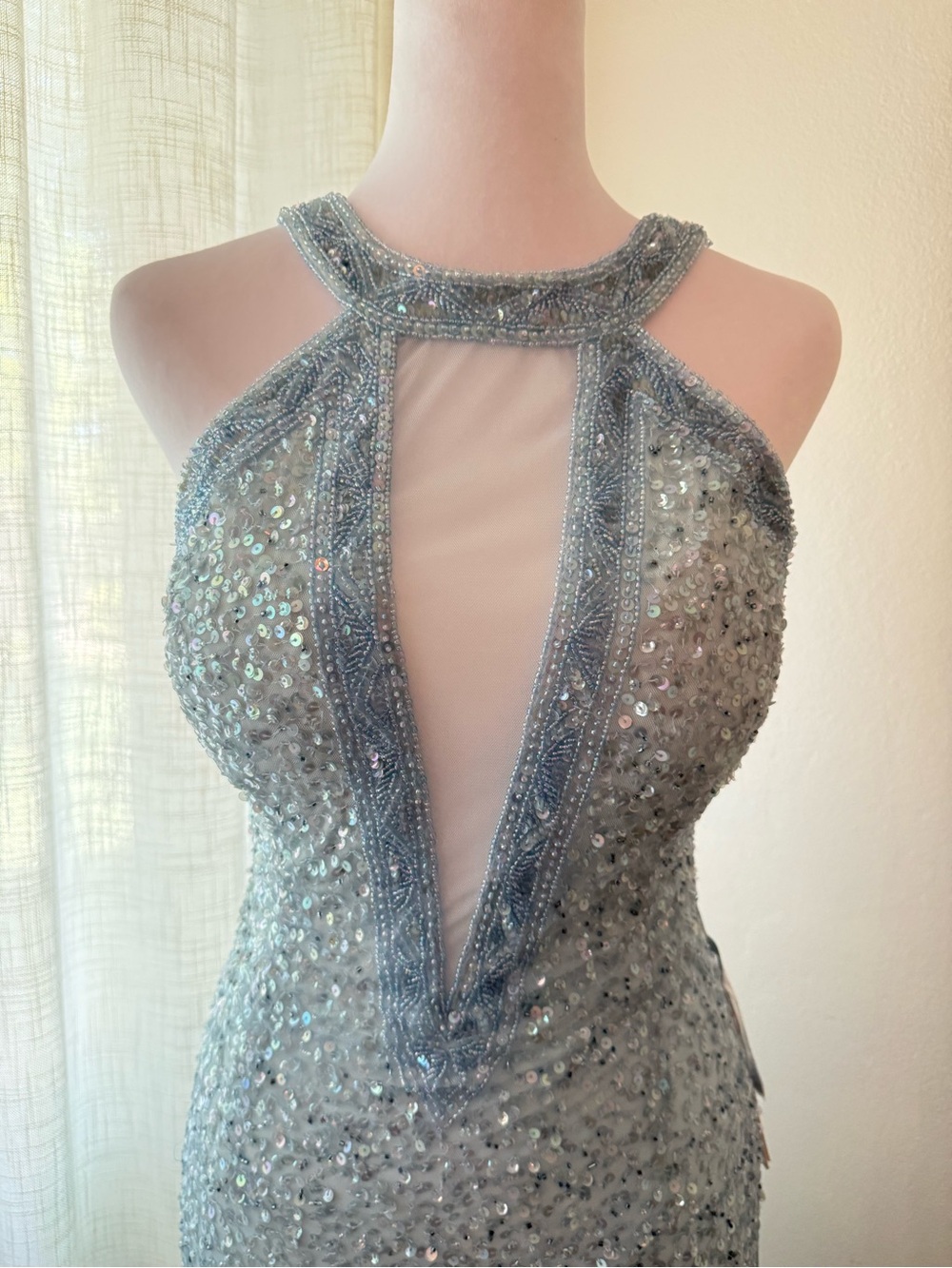 Scala 60113 Sequin Beaded Dress Size 0 Sample
